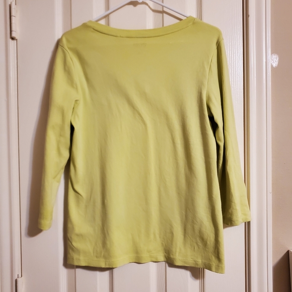 Chicos green tshirt w 3/4 sleeves - Picture 2 of 4